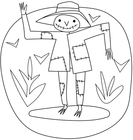 Scarecrow From Scarecrow Coloring Page